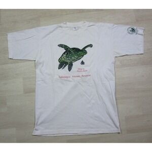 Vintage Turtle T Shirt (L) Galapagos Marine Reserve Graphic 1980's Single Stitch